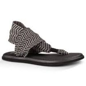 Sanuk Women Yoga sandals flat flip flop shoes sz 9 sling